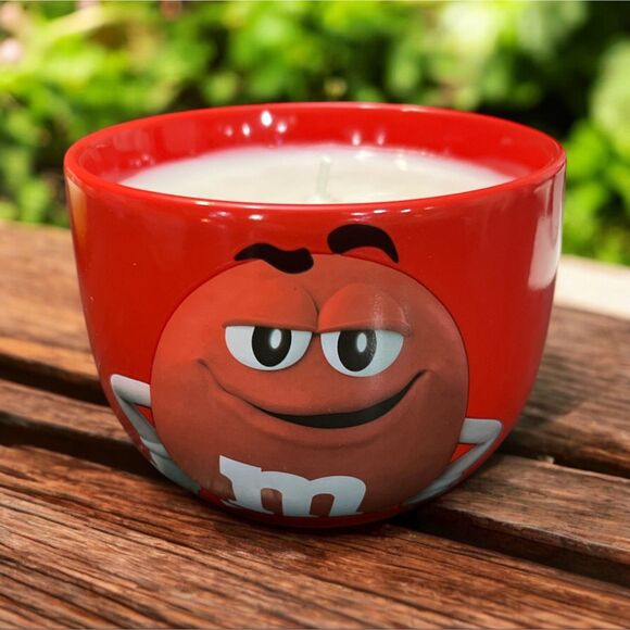 M&M Red Mug Candle 9oz | Love Spell Scent | Collectible Repurposed Cup - Picture 1 of 2
